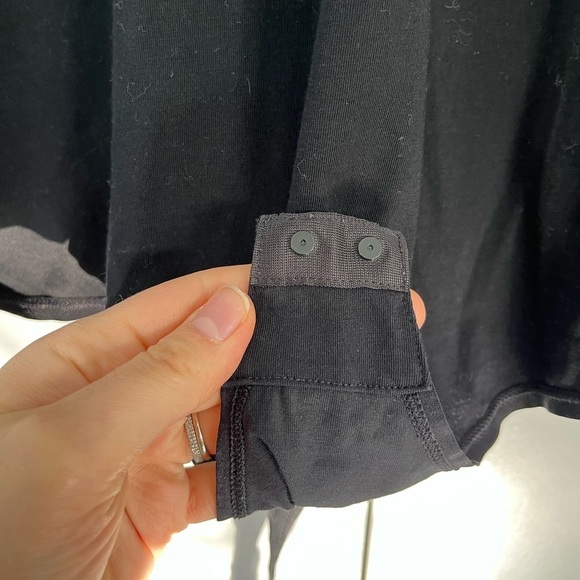 Kit and Ace/ Black capped sleeve/ Bodysuit/ Snap closure/High stretch/Size US 10 - Picture 7 of 12